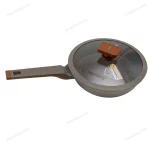 12 Pcs Granite Non-Stick Cookware Set Brown Accent — view 6