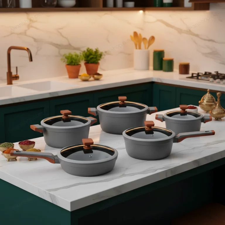12 Pcs Granite Non-Stick Cookware Set — Health-conscious cooks