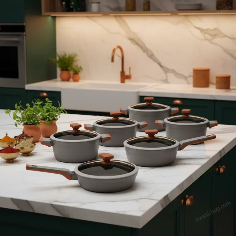 12 Pcs Granite Non-Stick Cookware Set — Stylish kitchens