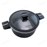 12 Pcs Granite Non-Stick Cookware Set Silver — view 3