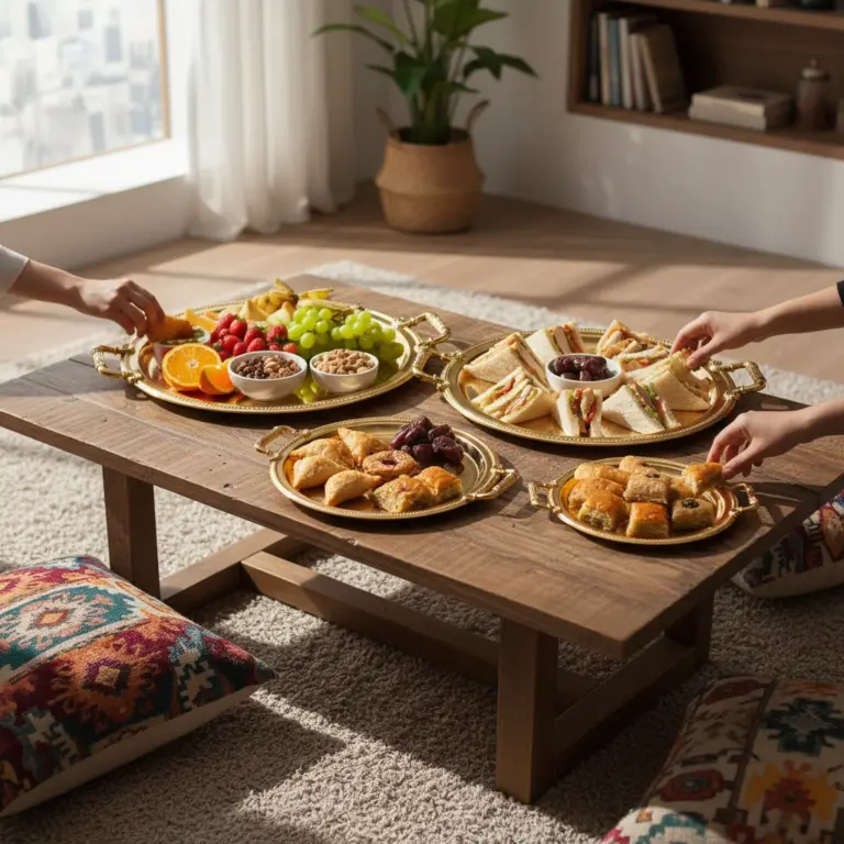 Stainless Steel Round 3 Pieces Tray Set-Casual Gatherings