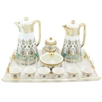 Arabic Tea & Coffee Gift Set 23 Pcs with Tray