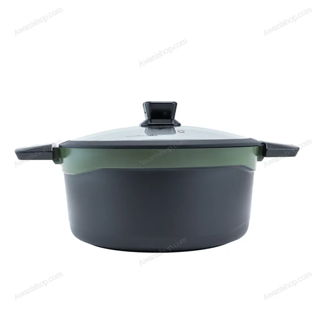Granite Non-Stick Casserole Olive Green 28 cm