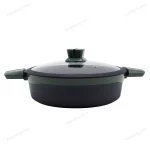 Granite Non-Stick Low Casserole 28 cm Olive Green