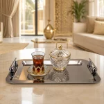 Modern Luxury Stainless Steel Serving Tray — view 2