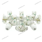 Tea and Coffee Set with Steel Saucer 18 Pcs
