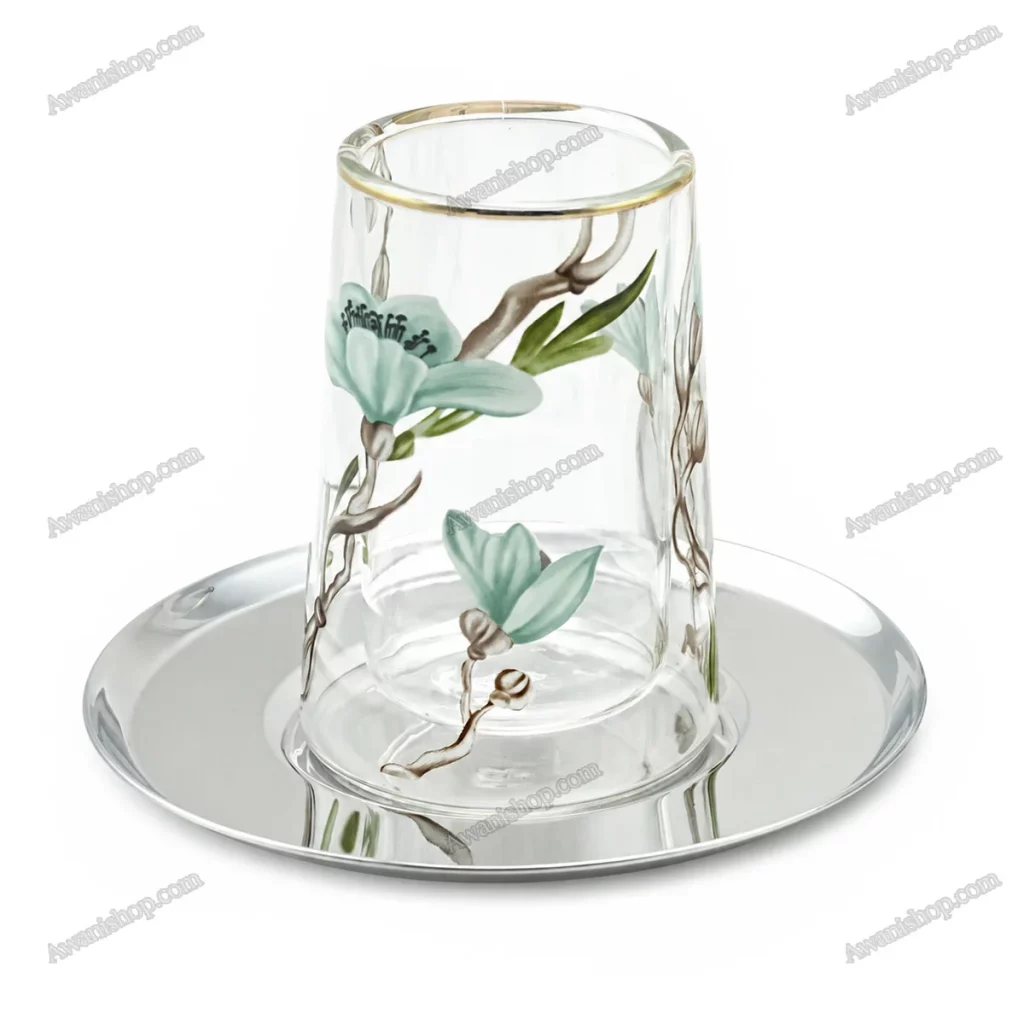 Tea and Coffee Set with Steel Saucer 18 Pcs — view 2