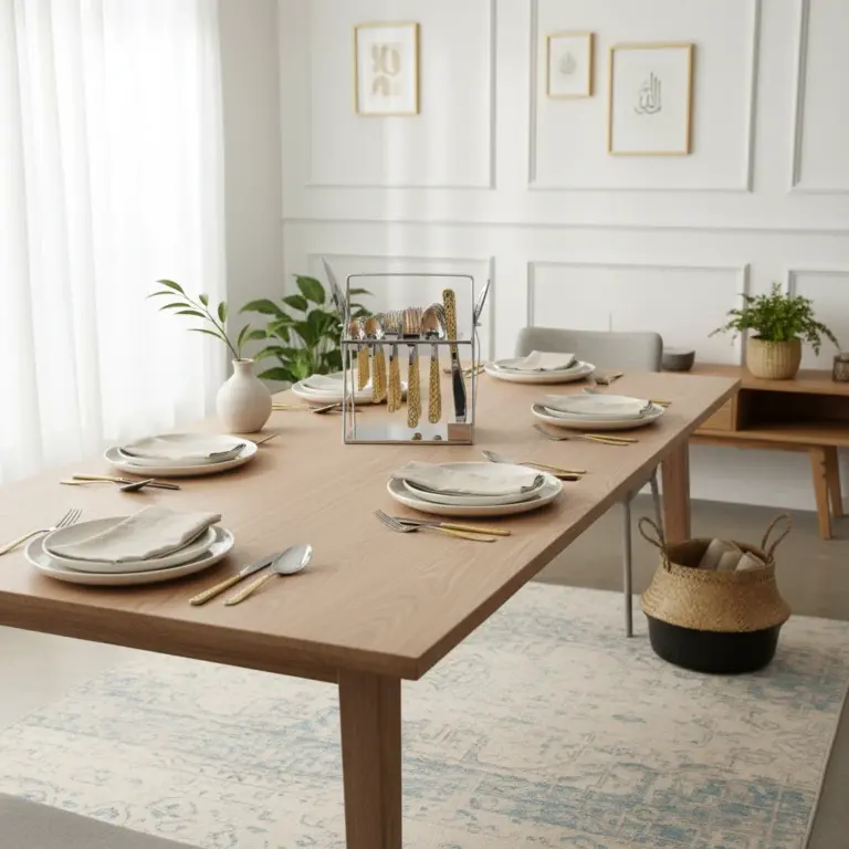38-Piece Stainless Steel Cutlery Set with Stand – Silver & Gold Patterned-Everyday Elegance