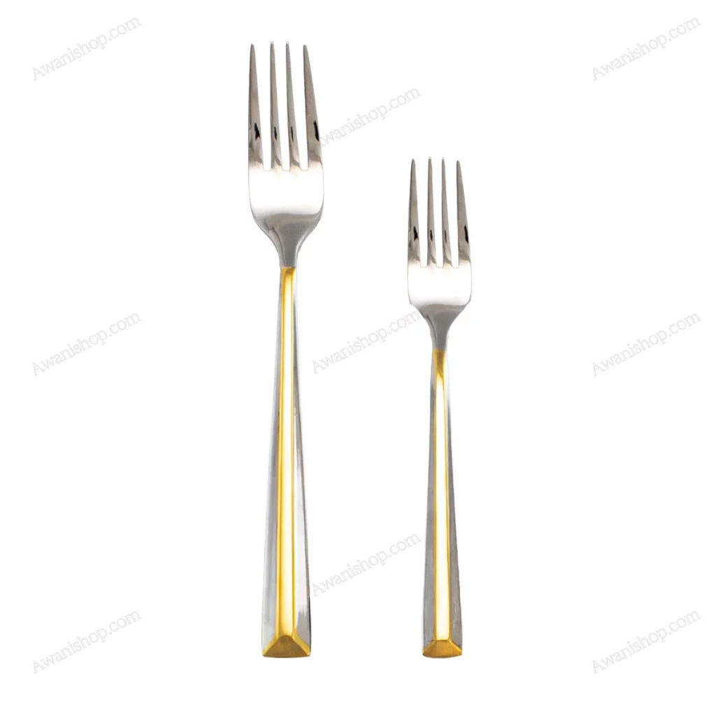 38-Piece Stainless Steel Cutlery Set with Stand – Gold Stripe — view 2