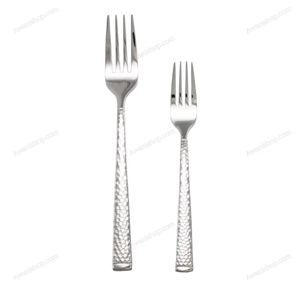 38-Piece Stainless Steel Cutlery Set with Stand – Hammered Textured — view 2