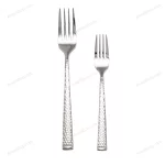 38-Piece Stainless Steel Cutlery Set with Stand – Hammered Textured — view 2