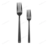 38-Piece Stainless Steel Cutlery Set with Stand – Dark Ribbed — view 2
