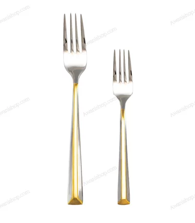 38-Piece Stainless Steel Cutlery Set with Stand – Gold Stripe — view 2