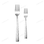 38-Piece Stainless Steel Cutlery Set with Stand – Floral Silver — view 2