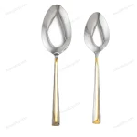 38-Piece Stainless Steel Cutlery Set with Stand – Gold Stripe — view 3