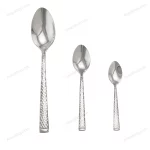 38-Piece Stainless Steel Cutlery Set with Stand – Hammered Textured — view 4