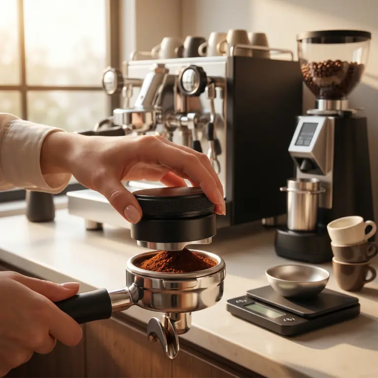 Espresso Coffee Distributor Leveler 53mm – Adjustable -Home Barista Mastery