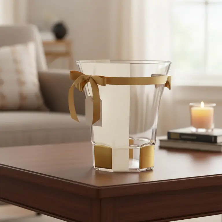 Hexagonal Ice Bucket with Gold Accents-Gift for Hosts