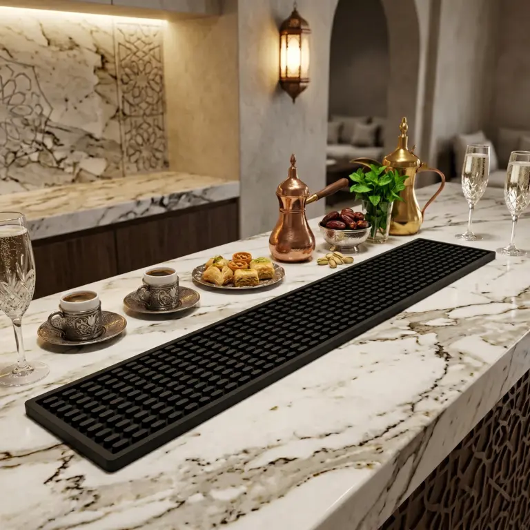 Homestia Food-Grade Silicone Bar Runner Mat 60×8cm-Home Bar Designers