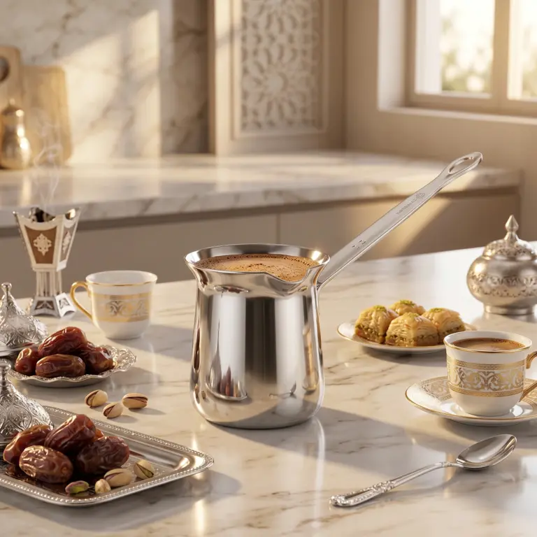 Korkmaz Turkish Coffee Pot – Stainless Steel Cezve -Afternoon Delight
