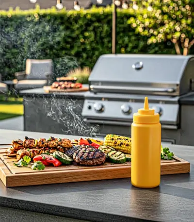 Opaque Plastic Squeeze Bottle 950ml-Gourmet BBQ Experience