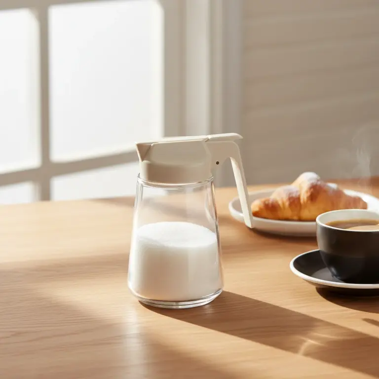 Pastel Glass Sugar Dispenser -Cafe Corner Charm