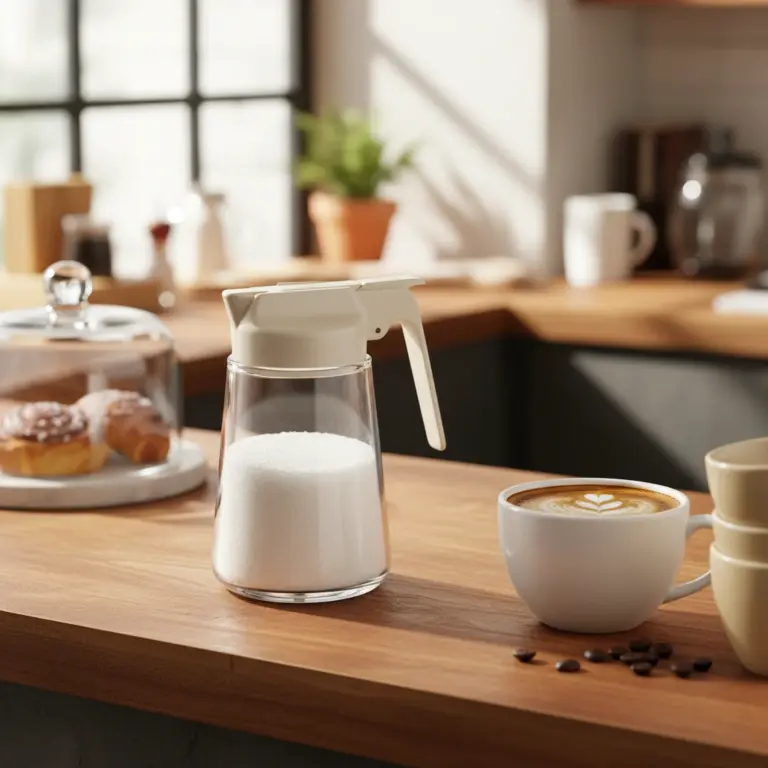 Pastel Glass Sugar Dispenser -Morning Coffee Ritual