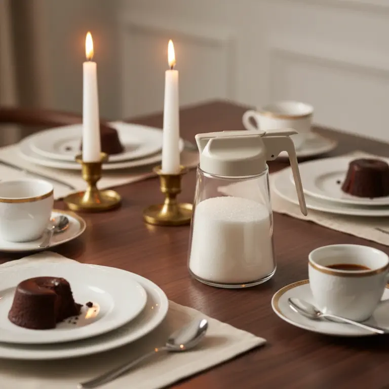 Pastel Glass Sugar Dispenser -Sophisticated Dinner Parties
