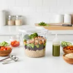 Plastic Food Storage Container with Lid 1L-Leftover Storage