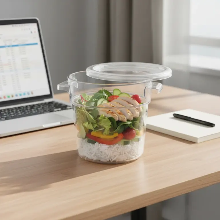Plastic Food Storage Container with Lid 1L-Office Lunches