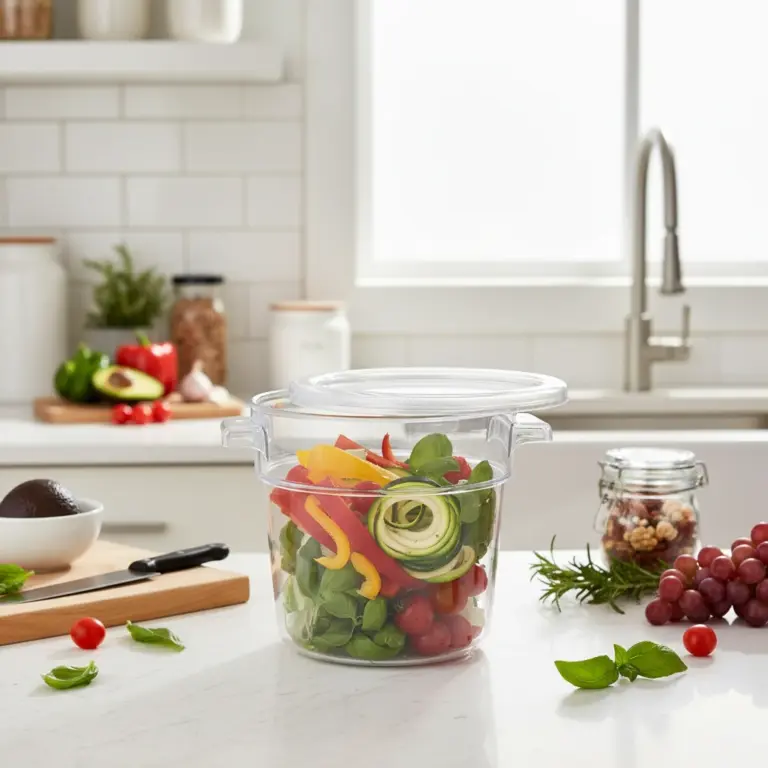 Plastic Food Storage Container with Lid 1L-Home Kitchens