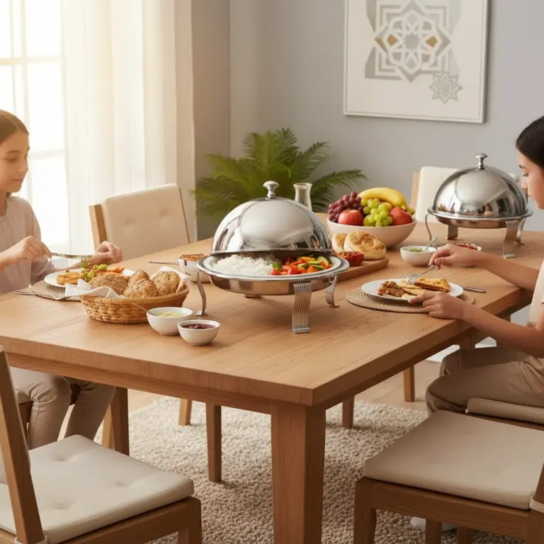 Round Ceramic Buffet Server with Chrome Dome Lid-Intimate Family Dinners