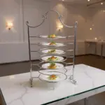 Silver Wire Plate Display Stand -Chic Kitchen Organization