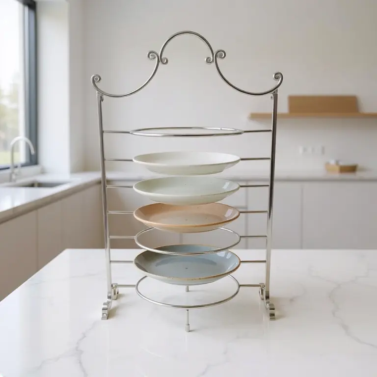 Silver Wire Plate Display Stand -Boutique Retail Display