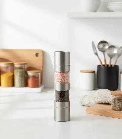 Stainless Steel 2-in-1 Dual Salt and Pepper Grinder-Everyday Culinary Excellence