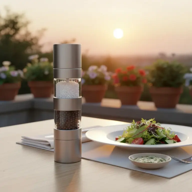 Stainless Steel 2-in-1 Dual Salt and Pepper Grinder-Outdoor Al Fresco Dining