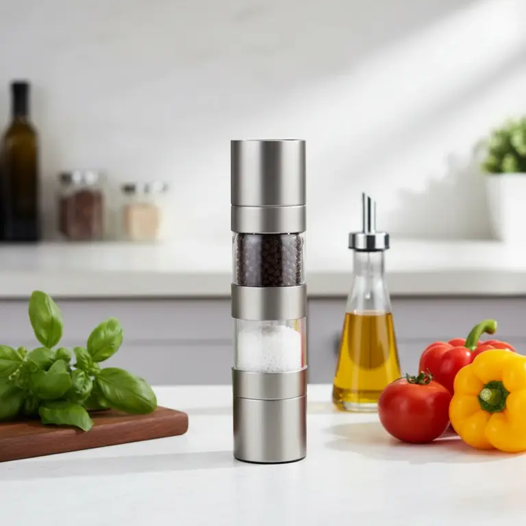 Stainless Steel 2-in-1 Dual Salt and Pepper Grinder-Stylish Kitchen Organization