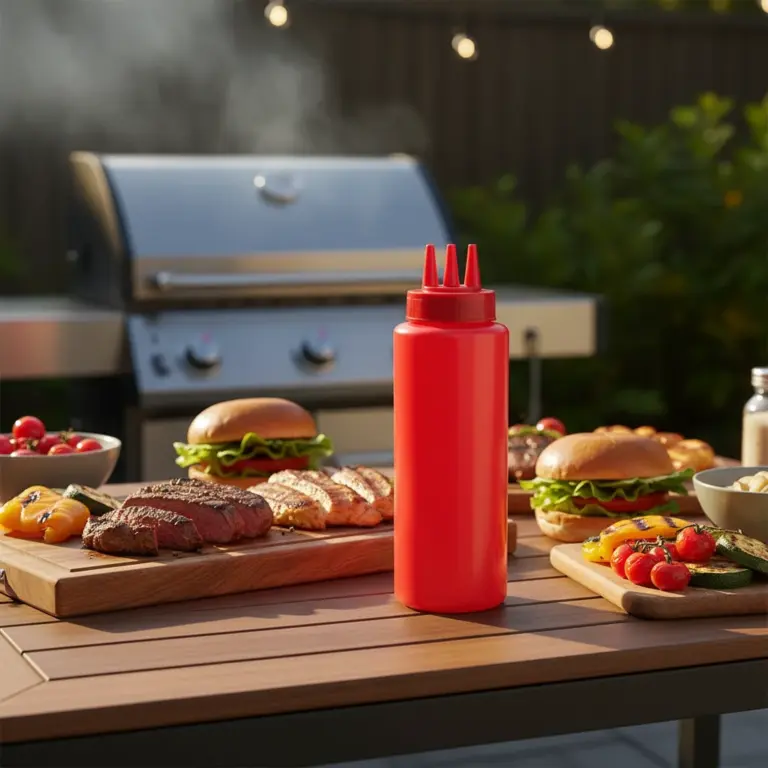 Triple-Nozzle Sauce Squeeze Bottle Set 1000ml (2-Piece) -Stylish Outdoor Barbecues