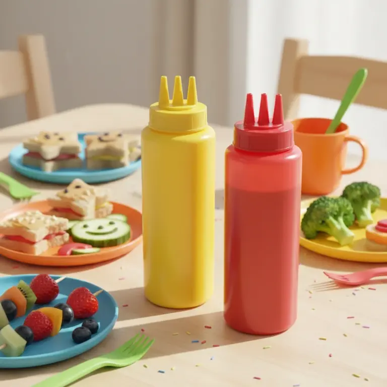 Triple-Nozzle Sauce Squeeze Bottle Set 1000ml (2-Piece) -Creative Kids' Meal Times