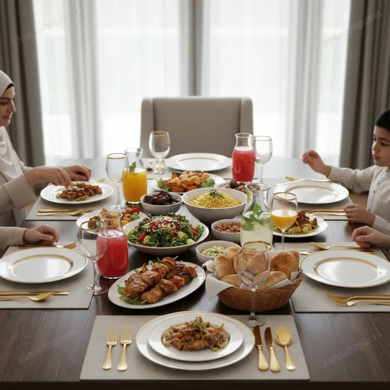 White Porcelain Plate with Gold Geometric Border-Family Gatherings