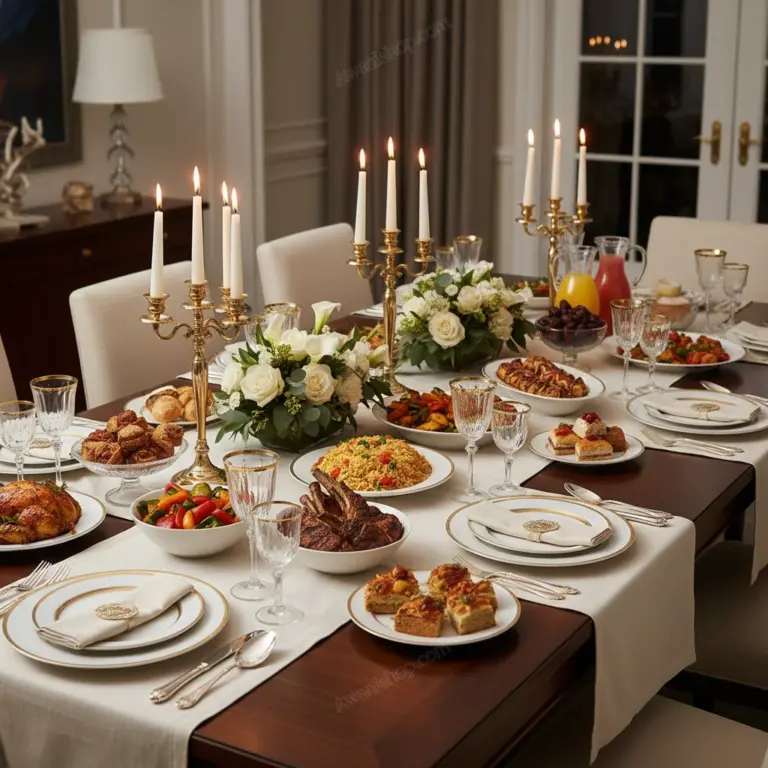 White Porcelain Plate with Gold Geometric Border-Festive Occasions