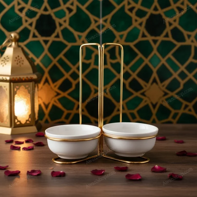 Decorative Serving Stand with Two Ceramic Bowls — Refined Holiday Entertaining