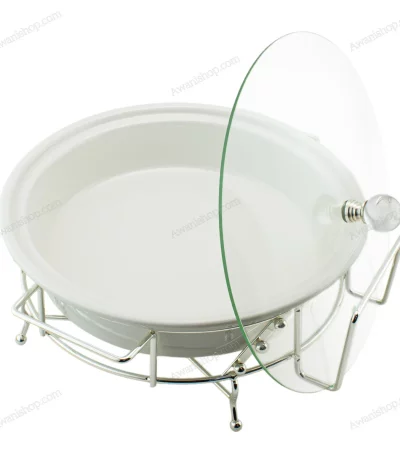 Round Ceramic Buffet Food Warmer – Size 12 — view 2
