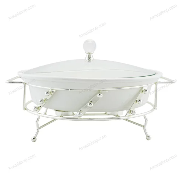 Round Ceramic Buffet Food Warmer – Size 12