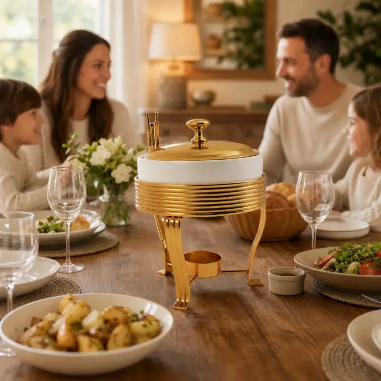 Round Ceramic Food Warmer with Tealight Burner — Cozy Family Gatherings