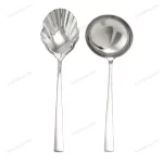 6-Piece Stainless Steel Serving Spoon Set with Stand – Classic Silver — view 2