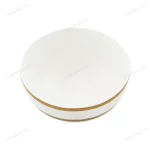 White Porcelain Bowl with Gold Geometric Border 11 cm — view 2